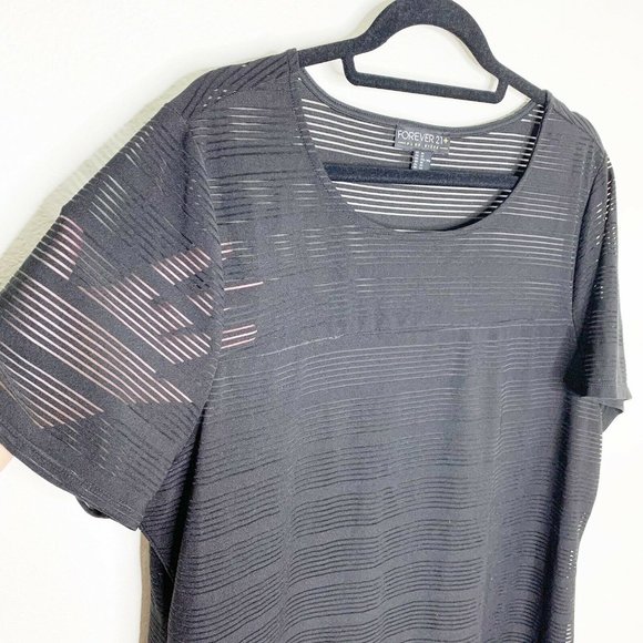 Forever21 Plus Bodycon Mini Dress Solid Black 3X - Picture 6 of 8